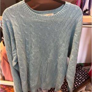 Peter Millar Light Blue Cable Knit Sweater